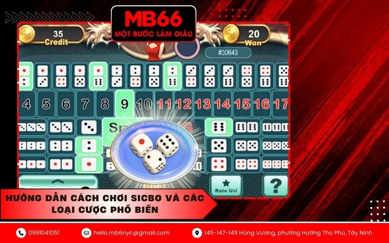 Hướng dẫn cách chơi sicbo và các loại cược phổ biến